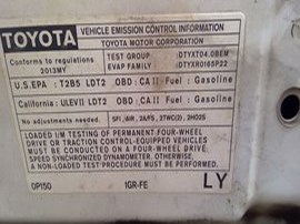 2013 TOYOTA TACOMA WHITE SR5 CREW CAB 4.0 AT 4WD.  Z24846